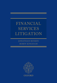 Cover image: Financial Services Litigation 1st edition 9780198846512