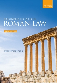Cover image: Borkowski's Textbook on Roman Law 6th edition 9780198848011