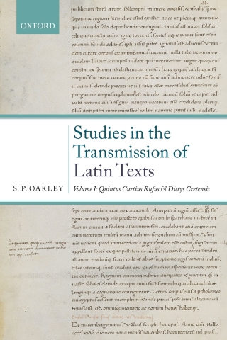Cover image: Studies in the Transmission of Latin Texts 9780192588388