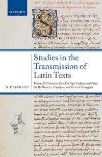 Omslagafbeelding: Studies on the Transmission of Latin Texts 1st edition 9780198848738
