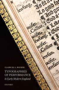 Imagen de portada: Typographies of Performance in Early Modern England 1st edition 9780198848790