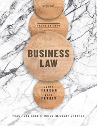 Cover image: Business Law 6th edition 9780198849957