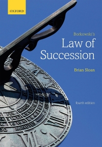 Imagen de portada: Borkowski's Law of Succession 4th edition 9780198850281