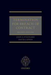 Cover image: Termination for Breach of Contract 2nd edition 9780198852292