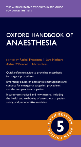 Cover image: Oxford Handbook of Anaesthesia 5th edition 9780192594655