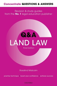 Cover image: Concentrate Questions and Answers Land Law 3rd edition 9780192594730