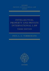 Cover image: Intellectual Property and Private International Law 3rd edition 9780198853312