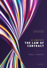 Cover image: JC Smith's The Law of Contract 3rd edition 9780192595096