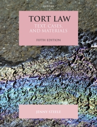 Cover image: Tort Law 5th edition 9780198853916