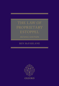 Cover image: The Law of Proprietary Estoppel 2nd edition 9780198814870