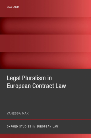 Cover image: Legal Pluralism in European Contract Law 9780198854487