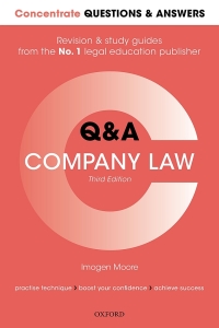 Imagen de portada: Concentrate Questions and Answers Company Law 3rd edition 9780192598752