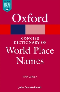 Immagine di copertina: The Concise Dictionary of World Place-Names 5th edition