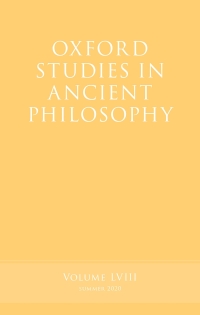 Cover image: Oxford Studies in Ancient Philosophy, Volume 58 1st edition 9780198859017