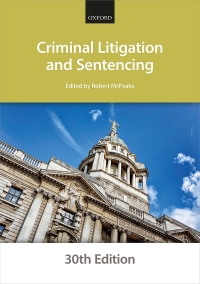 Immagine di copertina: Criminal Litigation and Sentencing 30th edition 9780192604484