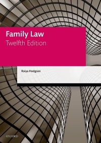 Cover image: Family Law 12th edition 9780198860730