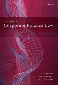 Cover image: Principles of Corporate Finance Law 3rd edition 9780198865353
