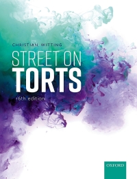 Cover image: Street on Torts 16th edition 9780192634887