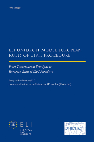 Cover image: ELI – Unidroit Model European Rules of Civil Procedure 9780192636386