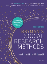 Titelbild: Bryman's Social Research Methods 6th edition 9780198796053
