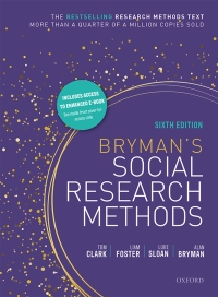 Cover image: Bryman's Social Research Methods 6th edition 9780192515605