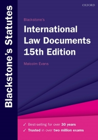 Cover image: Blackstone's International Law Documents 15th edition 9780198867081