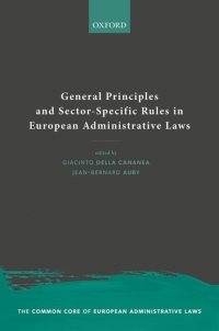 Cover image: General Principles and Sector-Specific Rules in European Administrative Laws 1st edition 9780198867579