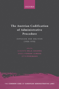 Cover image: The Austrian Codification of Administrative Procedure 9780198867623