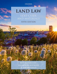 Cover image: Land Law 5th edition 9780198868521