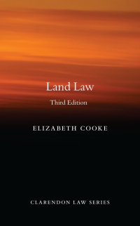 Cover image: Land Law 3rd edition 9780198854067