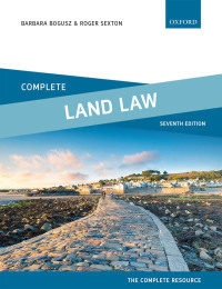 Cover image: Complete Land Law 7th edition 9780198869009