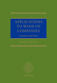 Cover image: Applications to Wind up Companies 4th edition 9780198869726