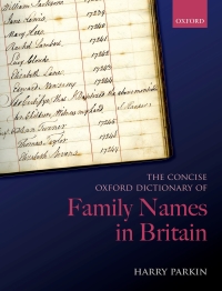 صورة الغلاف: The Concise Oxford Dictionary of Family Names in Britain 9780198868255