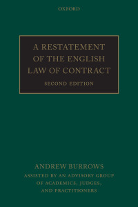Omslagafbeelding: A Restatement of the English Law of Contract 2nd edition 9780198869849