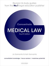 صورة الغلاف: Medical Law Concentrate 4th edition 9780192645272