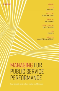 Cover image: Managing for Public Service Performance 9780192893420