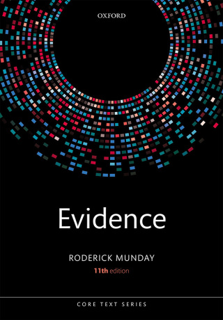 Imagen de portada: Evidence 11th edition 9780192649591