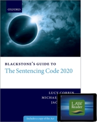 Cover image: Blackstone's Guide to the Sentencing Code 2020 Digital Pack 1st edition 9780192896971