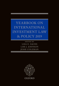 Omslagafbeelding: Yearbook on International Investment Law & Policy 2019 9780192896988