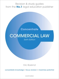 Cover image: Commercial Law Concentrate 6th edition 9780192651327