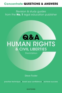 Immagine di copertina: Concentrate Questions and Answers Human Rights and Civil Liberties 3rd edition 9780192897213