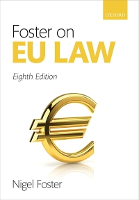 صورة الغلاف: Foster on EU Law 8th edition 9780192897961