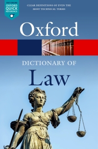 Cover image: A Dictionary of Law 10th edition 9780192897497