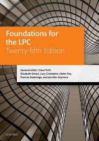 Cover image: Foundations for the LPC 25th edition 9780192658180