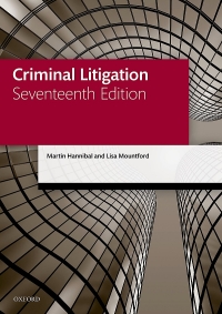 Cover image: Criminal Litigation 17th edition 9780192658203