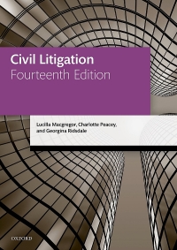 Imagen de portada: Civil Litigation 14th edition 9780192658227