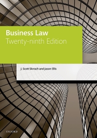 Cover image: Business Law 29th edition 9780192658265