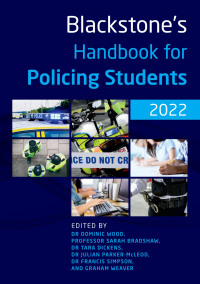 Cover image: Blackstone's Handbook for Policing Students 2022 16th edition 9780192664044