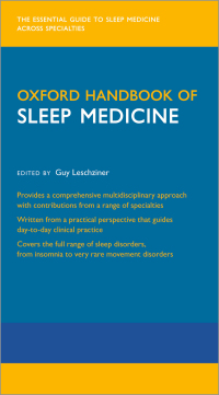 Cover image: Oxford Handbook of Sleep Medicine 9780192848253