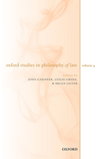 Cover image: Oxford Studies in Philosophy of Law Volume 4 9780192848871